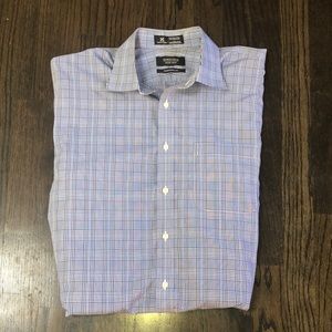 Men Nordstrom traditional fit 100 percent cotton size 16/34 blue button down
